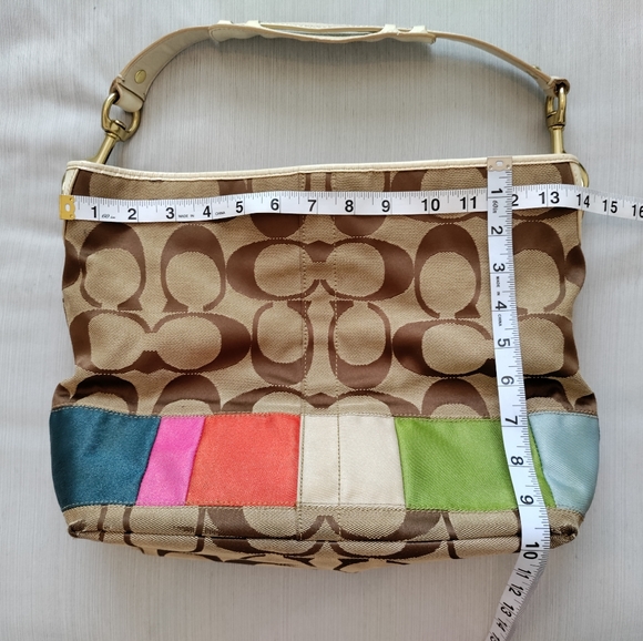 COACH signature multi-stripe hobo bag - Picture 8 of 12